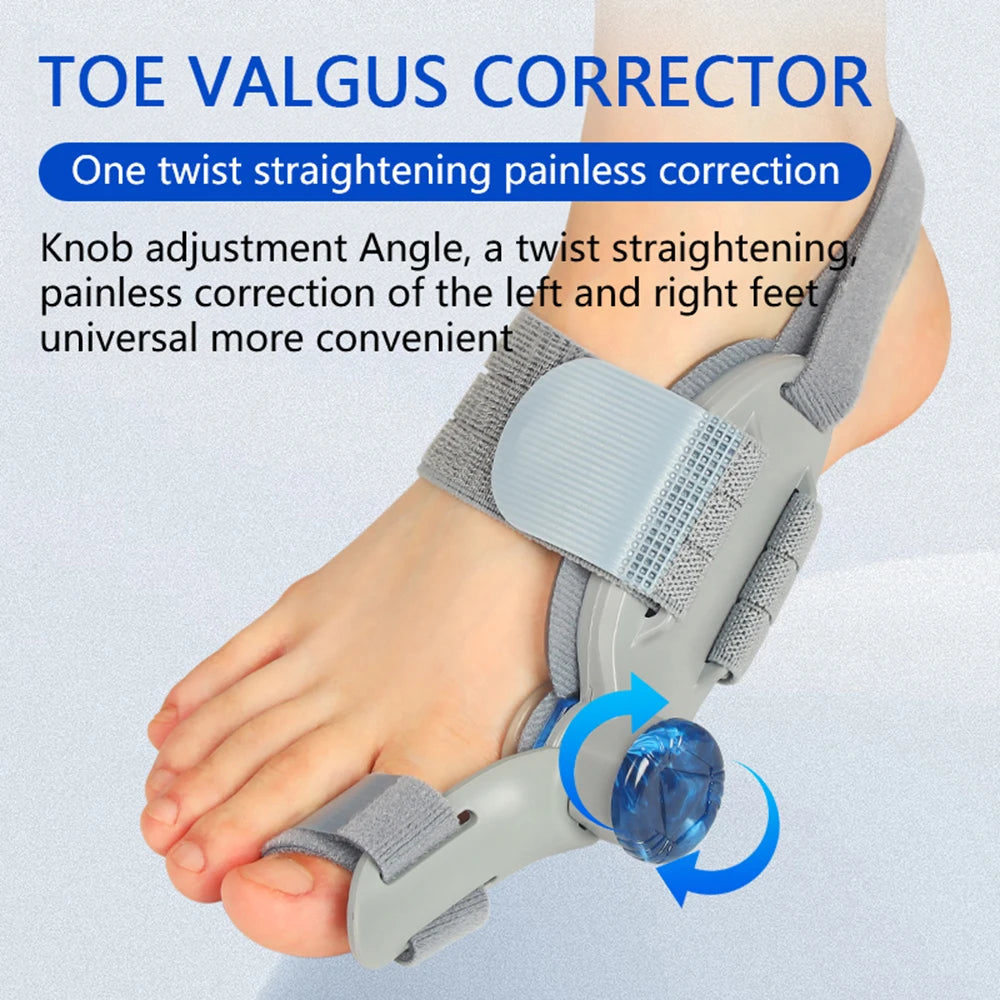 Adjustable Unisex Bunion Foot Adjuster Hallux Valgus Braces Rotatable Toe Separator Straightener Pedicure Finger Toe Adjuster