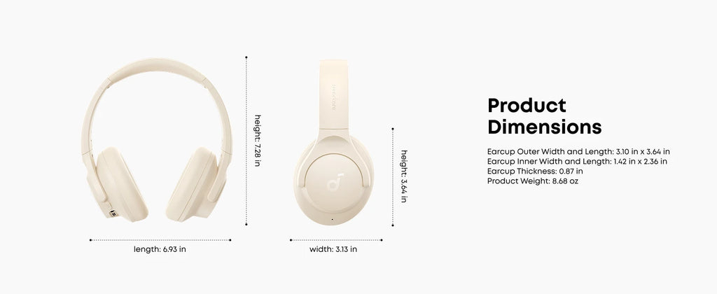 Soundcore by Anker Q20i Hybrid Active Noise Cancelling Headphones, Wireless Over-Ear Bluetooth, 40H Playtime  (Refurbished)