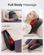 Electric Neck Massager Pillow, Neck&Shoulder Massager with Heat, Portable 3D Kneading for Shoulder, Leg&Calf Muscle Pain Relief