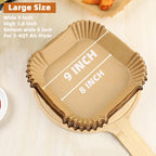 50-Pack Air Fryer Liners: Non-Stick Parchment Paper Liners for 5-8QT Air Fryers