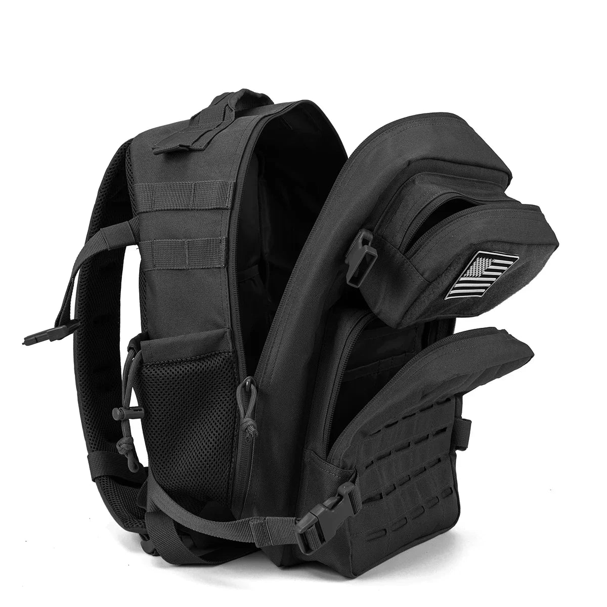 26L Tactical Backpack Men Women MOLLE Outdoor Survival Fitness Hiking Rucksack With Dual Double Cup Holders Camping Travel Daily Use Backpack