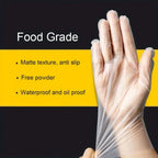 100pcs High-Quality Clear Disposable Gloves, Ideal for Kitchen Cleaning Hair Dyeing Handicrafts, Durable Hand Protection