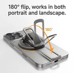 Universal Magnetic Folding Phone Grip Silicone Finger Phone Holder Ring 360° Rotation for MagSafe Holder iPhone 17 Xiaomi