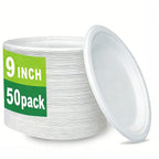 （out of stock）50-Pack 9-Inch Food-Grade Disposable Dinner Plates （out of stock）