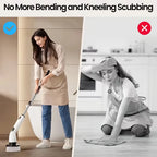 9-in-1 Electric Rotating Cleaning Brush with Telescopic Handle 8 Brush Heads USB Rechargeable for Home Car Christmas Gift