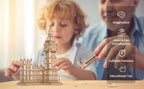 Rolife DIY Wooden 3D Puzzle Big Ben Model Building Kit Brain Teaser Puzzle Toy with LED Light for Home Decor Gifts for Adult Kid
