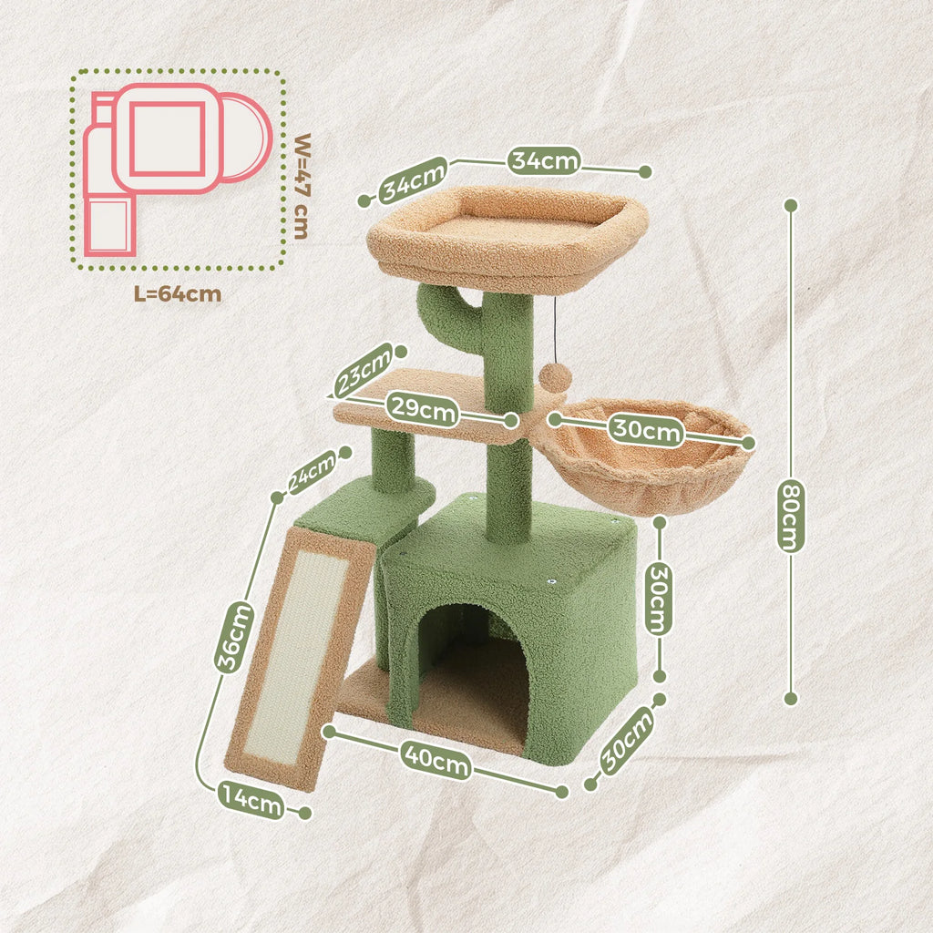 Cat Tree Cat Tower for Indoor Cats 2 Styles Cat Activity Tree with Cat Scratching Posts Big Hammock and Removable Top Perch Grey