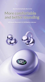 Premium Wireless Bluetooth Earbuds Clip-on Earphones Sound Quality Long Battery Life Perfect for Sports Headphones With Mic