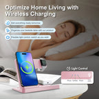 3 In 1 Magnetic Wireless Charger Stand 15W Fast Charging Dock Station Multiple Devices for iPhone 15 14 13 8 Apple Watch Airpods