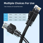 Cat6 24 Pack Short Flat Cat6 Ethernet Patch Cable 1G Support Cat 6 Patch Cable for Patch Panel to Switch Flexiable