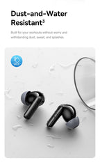 Baseus Bass BP1 Pro -50dB Noise Cancelling Wireless Earbuds Bluetooth 6.0 LDAC Hi-Res Sound 6-Mic AI Clear Calls IP55 Earphones