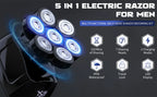 SEJOY Electric Shaver for Men 7D Magnetic Floating Wet/Dry Head Razor Hair Trimmer USB Rechargeable LED Display Beard Trimmers