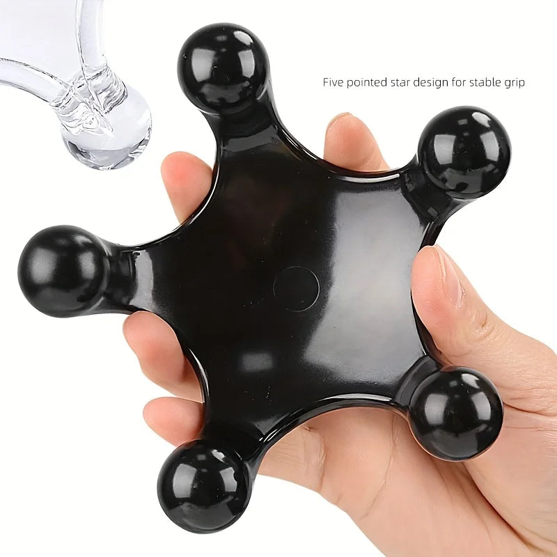 Handheld Massage Tool, Star Shape Manual Massager, Trigger Point Massage Roller for Neck Shoulder Back Muscle Relief, Portable