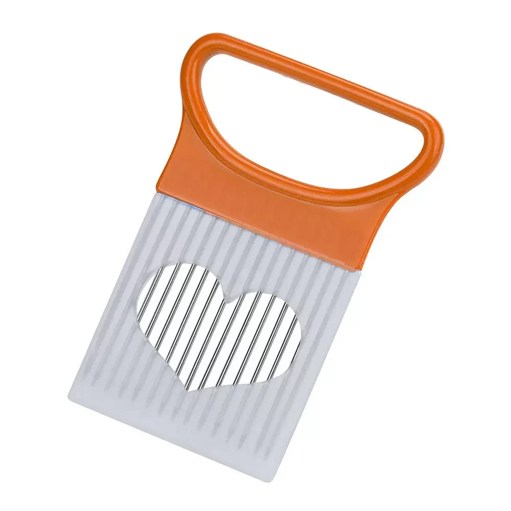 Multi-functional Onion Slicer Holder, Stainless Steel Vegetable Cutter with Prongs, Safe Kitchen Tool for Slicing & Chopping