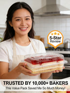 50Pcs Clear Plastic Food Containers - Disposable Clamshell Boxes for Fruit Salad Sandwich Dessert Takeout Picnic Party