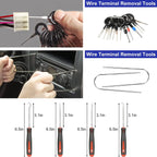 43Pcs Car Trim Removal Tool Set Panel Fastener Clips Removal, Fastener Terminal Remover Tool Round Handle Crowbar Kit Car/Radio