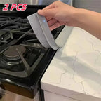 2PCS Kitchen Stove Gap Cover, PVC Self-Adhesive T-Shaped Seal Strip Oil Proof, for Countertop Sink Cabinet Gap Filler, Grey