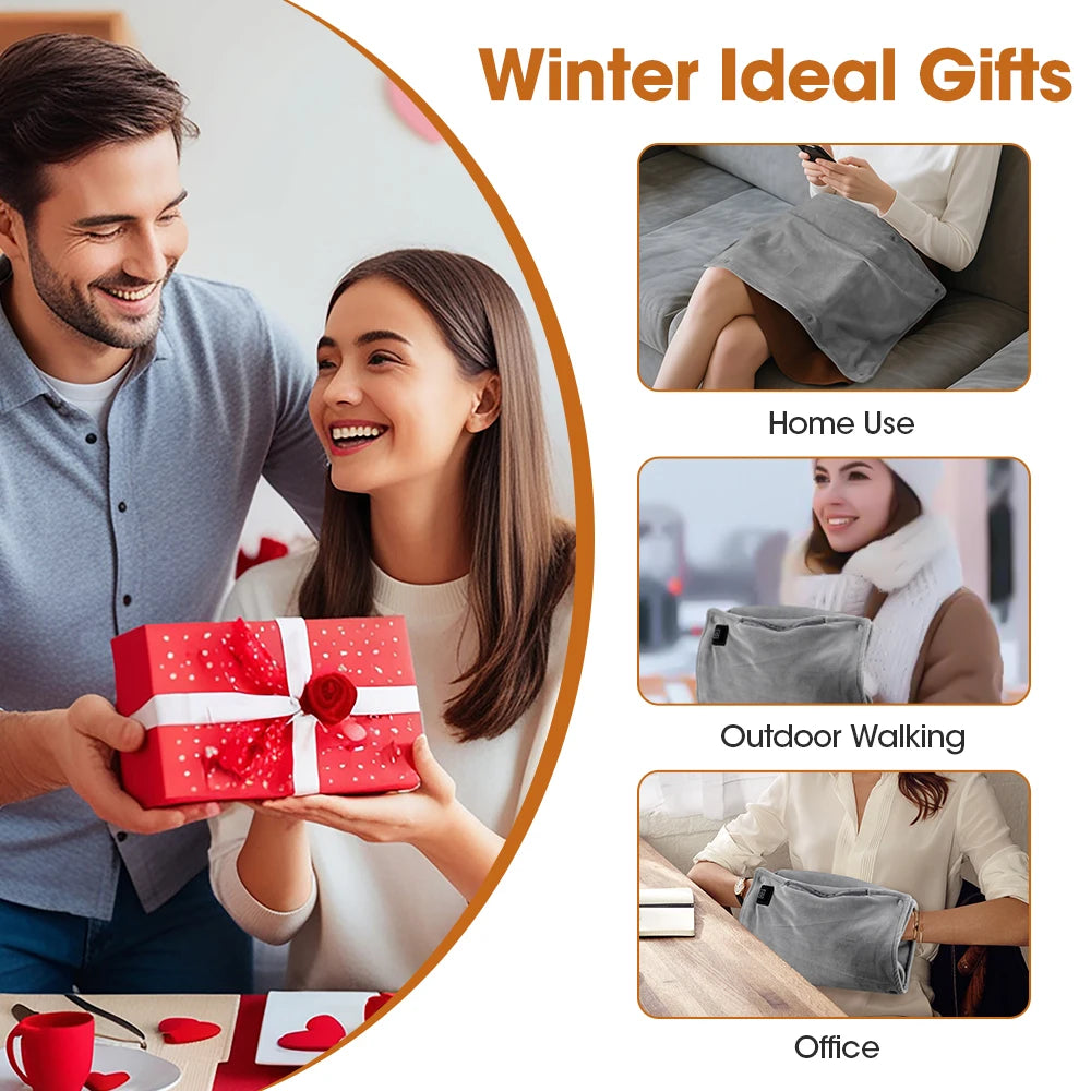 Electric Heating Foot Pad Washable Feet Warmer Household Soft Plush Thermal Heating Blanket Foot Warming Mat Home Office Bedroom