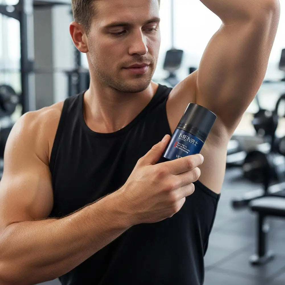 Portable Body Deodorant For Men Smooth Solid Stick Light and Fresh Scent  Men's Solid Perfume 72 Hour Odor Control for Sports