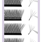 DIYDAY W-Shape Eyelash Extension 3d 4d 5d 6d 7d 8d W Lashes Natural Soft Premade Fan Bloom Effect Eye Lashes for Beauty Makeup