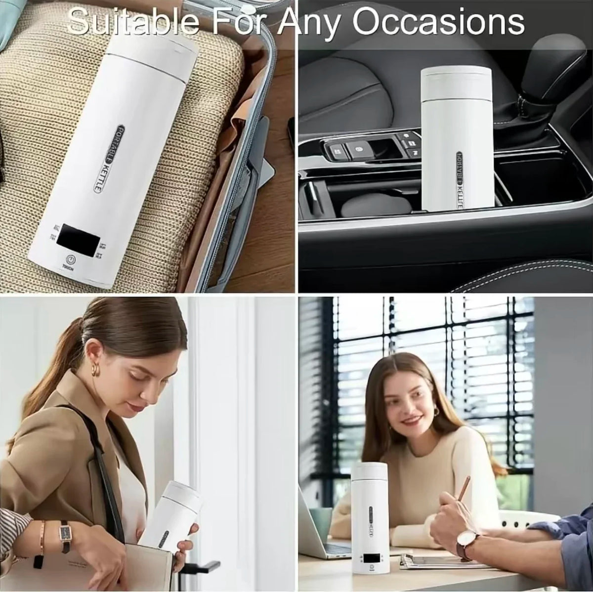 4 Temperature Electric Heating Kettle Leakproof Portable Fast Water Boiling Thermos Bottle Portable 220V 110V Hot Water Cup
