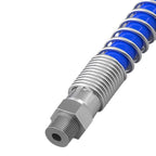 30cm10000PSI Heavy Duty Grease Gun Hose, 1/8 NPT Flexible Lubrication Extension Hose with Spring Protection for Auto Maintenance