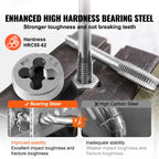 SucceBuy Tap and Die Set 40PCs 60PCs 80PCs 110/116PCs Metric SAE Standard Bearing Steel Taps and Dies Essential Threading Tool