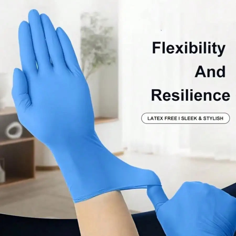 2/20/50/100pcs Black Disposable Nitrile Gloves, Latex-Free Waterproof Anti-Static Multi-Purpose Work Gloves, Powder-Free, Suitable For Kitchen, Bathroom, Home, Hair Dyeing, Beauty Salon, Painting, Craft Protection Gloves [No