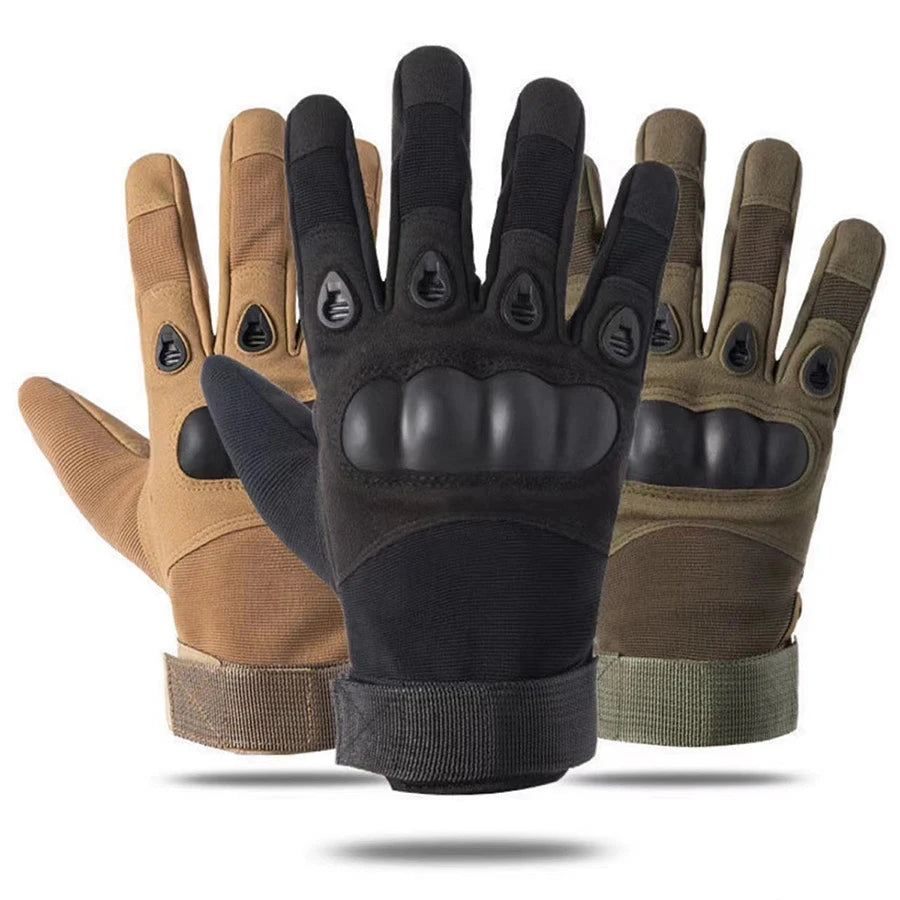 Tactical gloves, full-finger, all-season, outdoor, mountaineering, sports, fitness, touchscreen, anti-slip, wear-resistant, comb