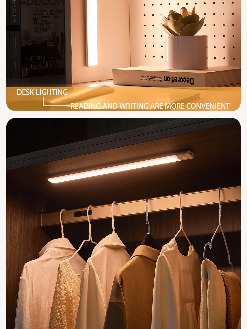 Rechargeable Motion Sensor LED Night Lights (2-Pack)