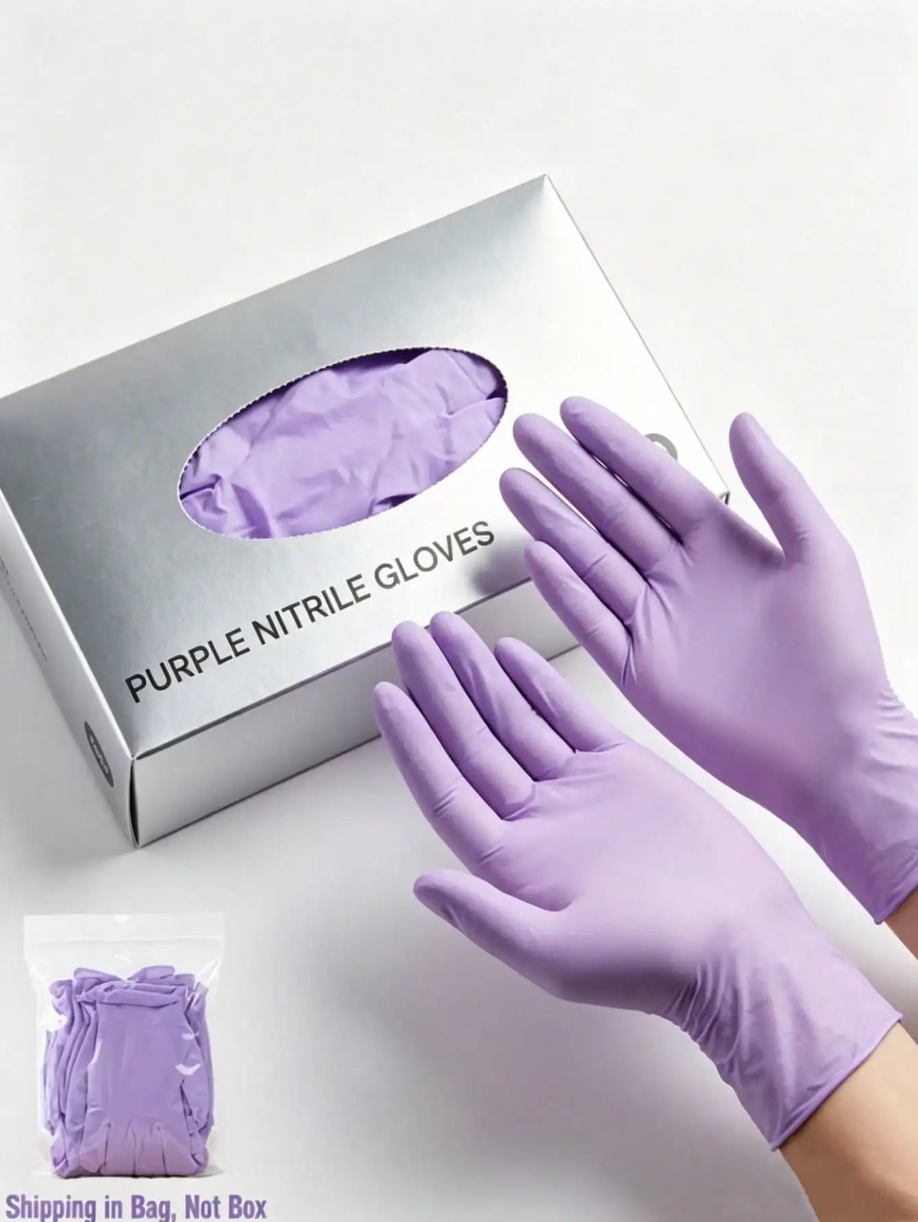 2/20/50/100pcs Black Disposable Nitrile Gloves, Latex-Free Waterproof Anti-Static Multi-Purpose Work Gloves, Powder-Free, Suitable For Kitchen, Bathroom, Home, Hair Dyeing, Beauty Salon, Painting, Craft Protection Gloves [No