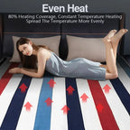Electric Blanket 220V EU Plug Striped Printing Winter Insulation Heating Electric Blanket Constant Temperature Control