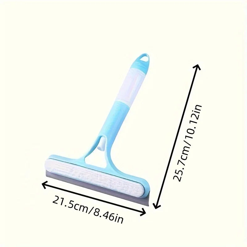 3-in-1 Silicone Shower Squeegee Wiper Hand-held Spray Window Wiper with Nozzle Watering Can Bathroom Mirror Glass Cleaning Tool
