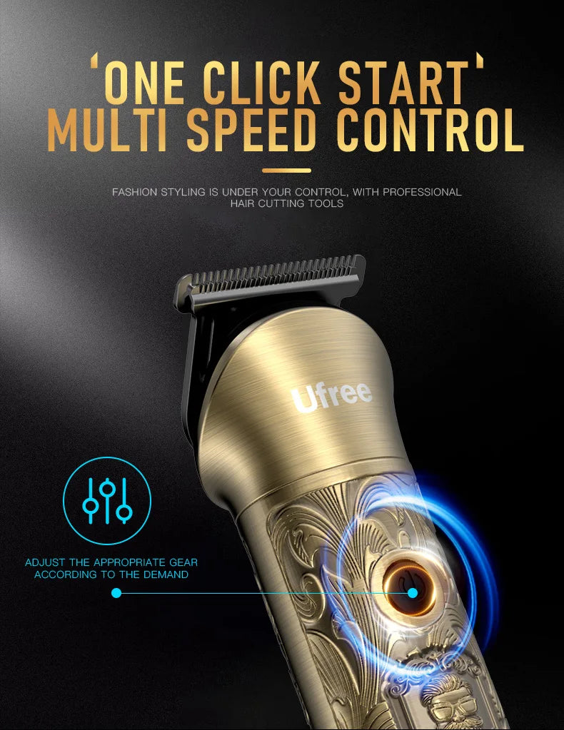 Ufree Beard Trimmer for Men, Electric Razor Shaver, Cordless Hair Clipper Shaving Kit for Mustache Body Nose Ear Hair Facial, Ad