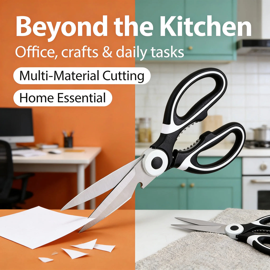 All In One Multipurpose Kitchen Scissors Heavy Duty Sharp Ergonomic Shears for Cooking Craft Office Home Daily Use