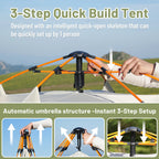 Small Silver Compact Auto-Tent - Quick 60-Second Setup Sunshade for 3-4 People, All-Weather & Portable