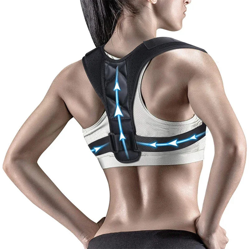 Men and Women Sitting Posture Correction Belt Shoulder Straight Back Back Posture Correction Belt Hunchback Corrector Adult