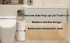 1pc Trash Can - 3.7 Gallon Dual Barrel, Odor Resistant, Easy To Clean, Rust Resistant, Ideal For Bathrooms, Kitchens, Offices