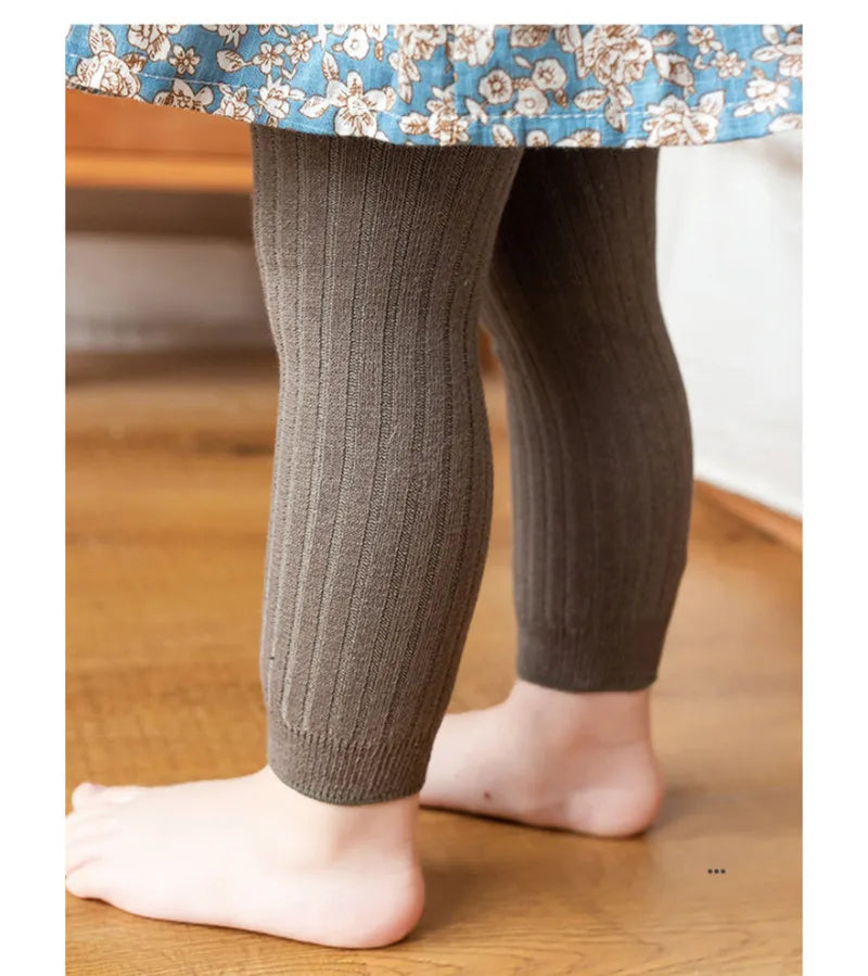 Spring Baby Boys Girls Pants Newborn Girl Leggings Tights Cotton Stretch Kids Children Knitting Trousers For 0 to 6Years