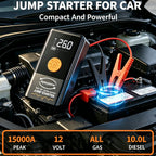 5-IN-1 Car Jump Starter with Air Compressor High Peak Auto Battery Booster 150PSI Air Pump Power Bank Tire Inflator