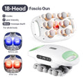 18/24 Heads Fascia Gun Red Light Deep Tissue Muscle Massager Wireless Massage Gun for Back Waist Leg Body Muscle Relaxation Home Gym