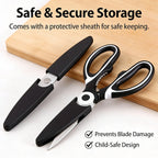 All In One Multipurpose Kitchen Scissors Heavy Duty Sharp Ergonomic Shears for Cooking Craft Office Home Daily Use