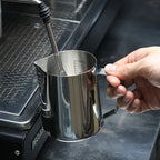 Thickened Stainless Steel Coffee Latte Art Pitcher, Pointed Spout with Internal & External Markings, Milk Frothing Jug for Milk