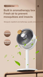 Wireless Fan Height Adjustable Outdoor Travel Camping Long Endurance USB Charging Portable Student Dormitory High Wind Power