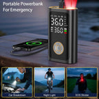 Inflator Portable Air Compressor Cordless Mini Bike Pump with Digital Dual Values Display, 150 PSI Car Tires Air Pump with LED
