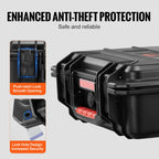 SucceBuy IP67 Weatherproof Hard Case Heavy Duty Protective Case w/ Pre-cut Foam and Handles for Travel Hunting Military Cameras