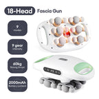 18-Head Fascia Gun High Frequency Vibration Deep Tissue Muscle Stimulate Muscle Fascia Body Massager Red Light Masajeador