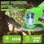 2-in-1 Cordless Electric  Lawn Mower Brushless Edger Eater Grass String Trimmer Cutter 650W 18000 RPM With 24V Two Battery Adjustable For Garden Tool