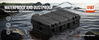 SucceBuy IP67 Weatherproof Hard Case Heavy Duty Protective Case w/ Pre-cut Foam and Handles for Travel Hunting Military Cameras