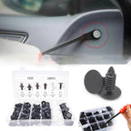 130PCS Bumper Retainer Clips with Fastener Remover Car Plastic Rivets Push Kit -Door Trim Panel